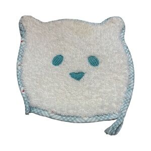 VTG American Girl Pleasant Company Bitty Baby Doll White and Blue Bear Wash Mitt